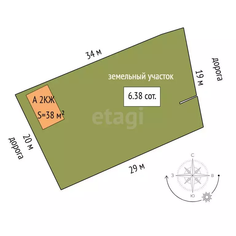 Дом в Тюмень, СНТ Топаз, Абрикосовая улица (38 м) - Фото 2