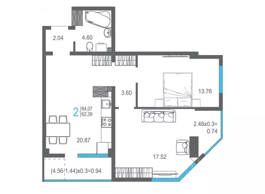 2-к кв. Крым, Ялта ул. Кирова, 155 (64.0 м) - Фото 1