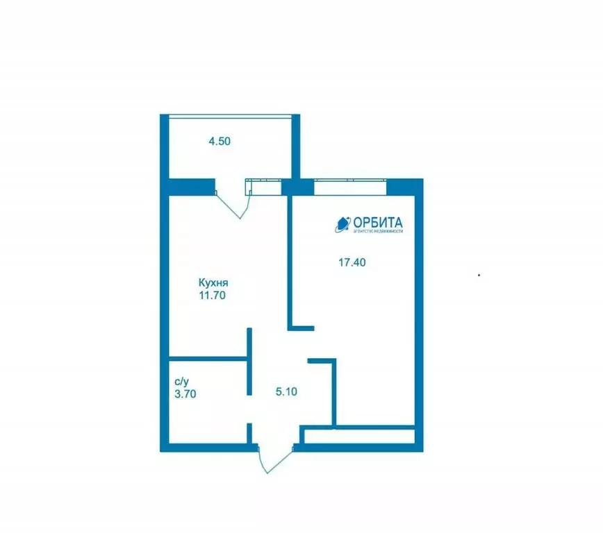 1-комнатная квартира: Тюмень, Профсоюзная улица, 49 (42.2 м) - Фото 1