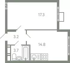 1-комнатная квартира: Молоково, жилой комплекс Ново-Молоково, 13 (38.4 ... - Фото 1