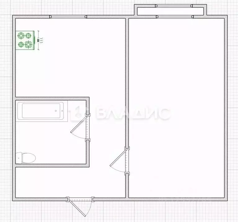 1-к кв. Пензенская область, Пенза просп. Строителей, 68 (35.2 м) - Фото 2