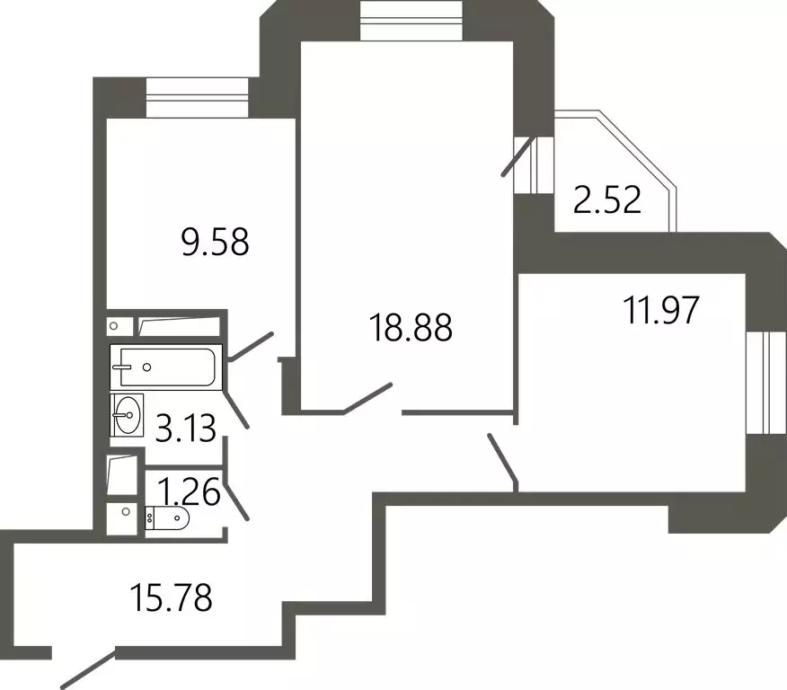 2-комнатная квартира: Подольск, микрорайон Климовск, Советская улица, ... - Фото 1