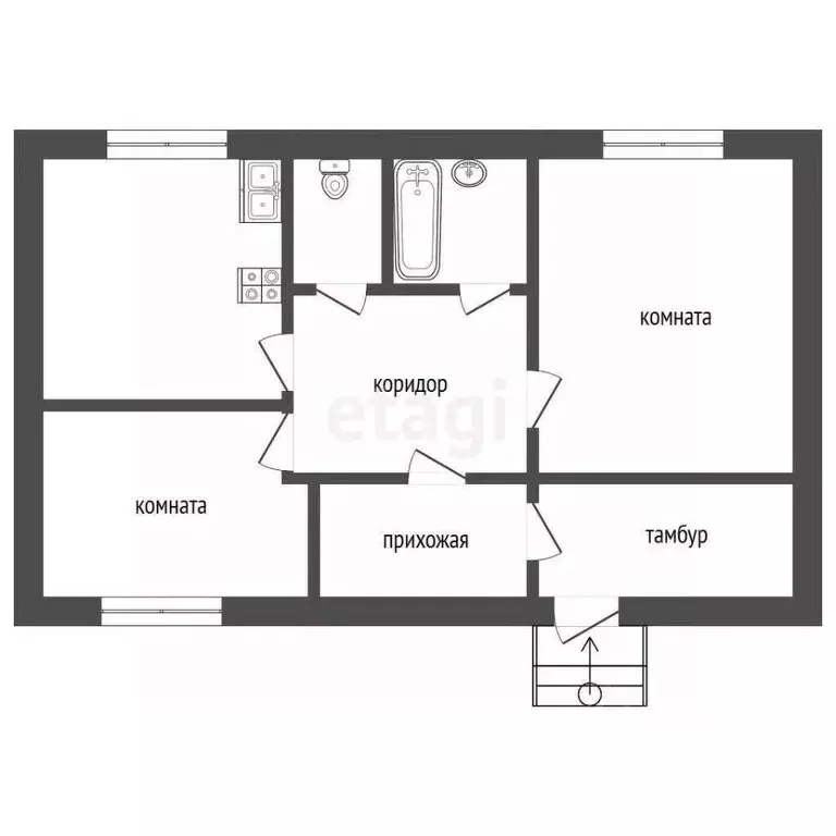 Дом в Тюменская область, Тюменский муниципальный округ, д. Ушакова ул. ... - Фото 2