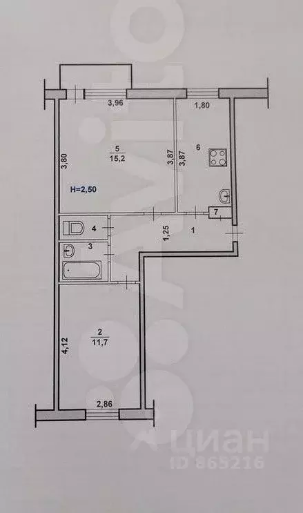 2-к кв. Волгоградская область, Волжский ул. Мира, 15 (43.8 м) - Фото 1