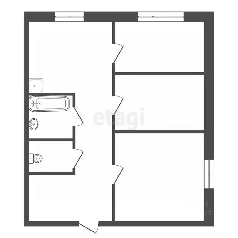 2-к кв. Красноярский край, Красноярск ул. 26 Бакинских Комиссаров, 30 ... - Фото 2