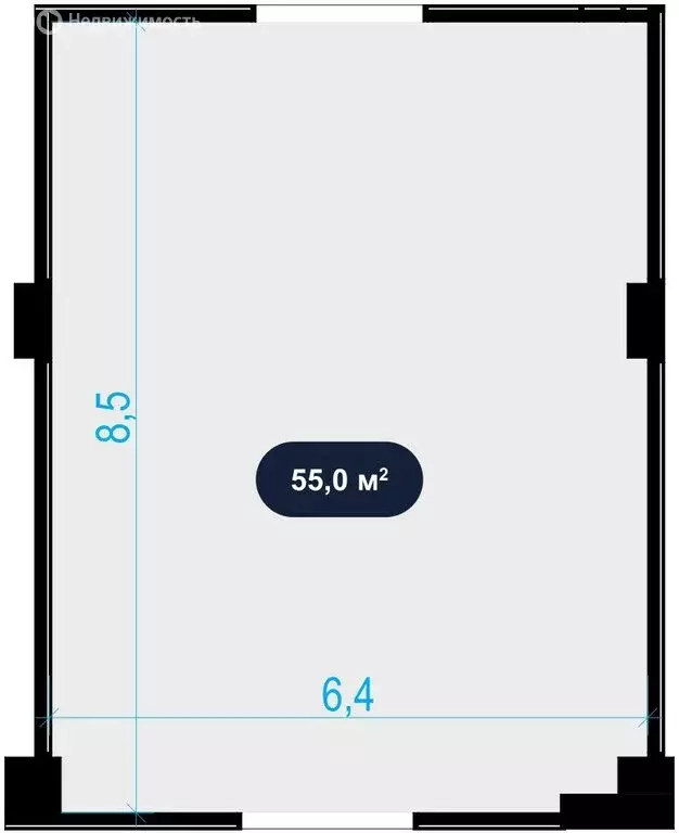 Помещение свободного назначения (55.4 м) - Фото 0