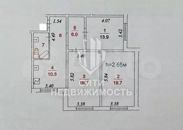 3-к. квартира, 81 м, 1/18 эт. - Фото 0
