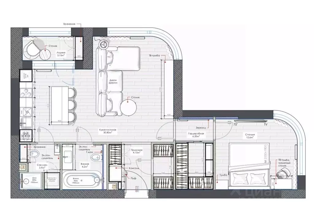 2-к кв. Москва ул. Вильгельма Пика, 1 (65.0 м) - Фото 1