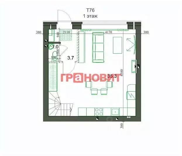 2-к кв. Новосибирская область, Новосибирский район, Мичуринский ... - Фото 1