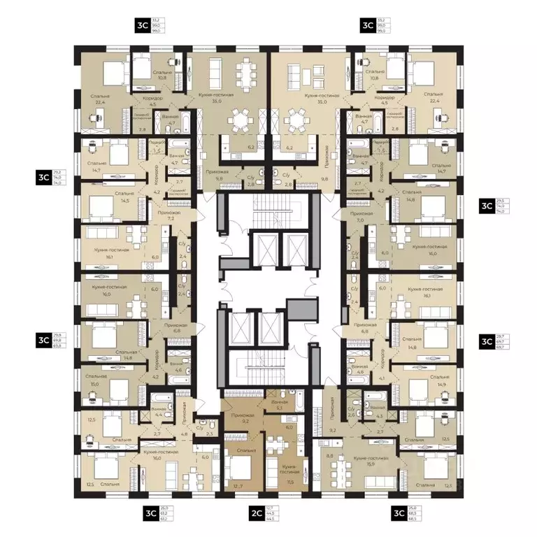 2-к кв. Башкортостан, Уфа ул. Ленина, 192 (99.0 м) - Фото 2