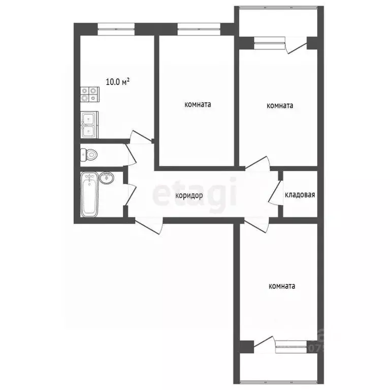 3-к кв. Ярославская область, Ярославль Школьный проезд, 10 (66.7 м) - Фото 2