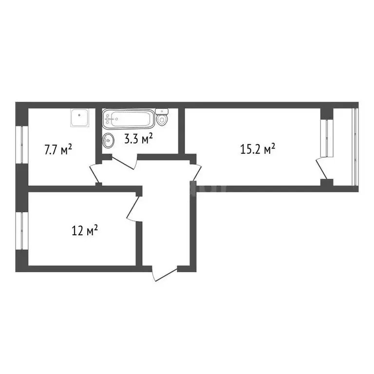 2-комнатная квартира: Красноярск, Спортивная улица, 174 (48.6 м) - Фото 1