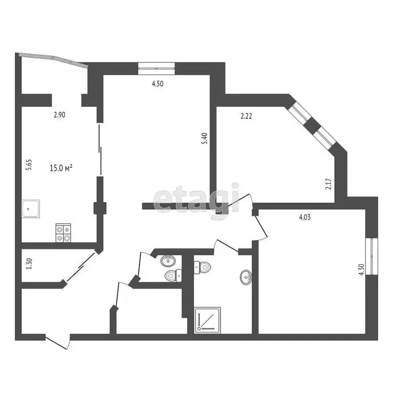 3-комнатная квартира: Омск, бульвар Архитекторов, 10 (98 м) - Фото 1