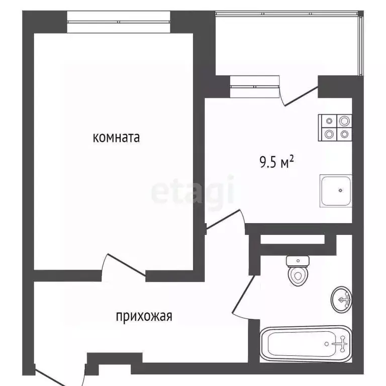 1-к кв. Ярославская область, Ярославль ул. Брагинская, 18к4 (39.5 м) - Фото 1