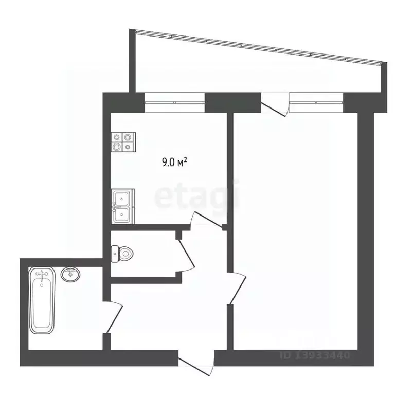 1-к кв. Тюменская область, Тюмень ул. Республики, 92 (34.0 м) - Фото 1