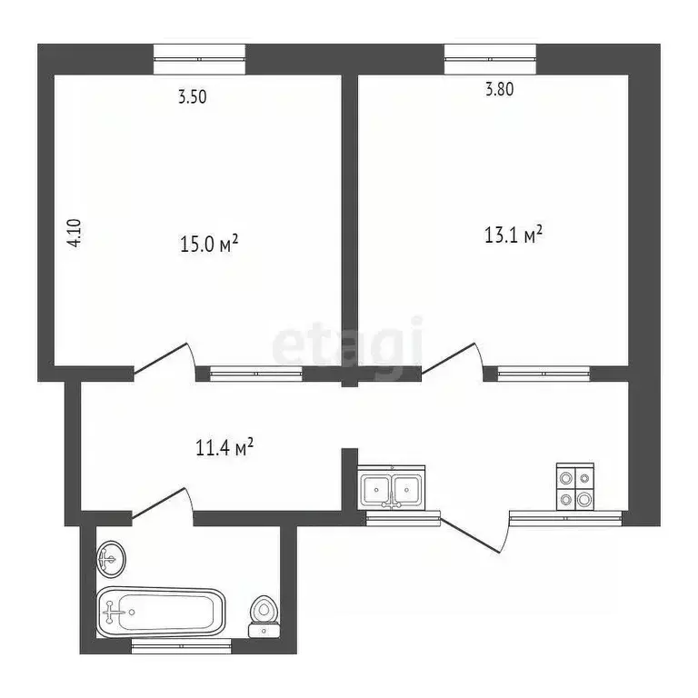 2-к кв. Крым, Ялта ул. Кирова, 153 (44.0 м) - Фото 1