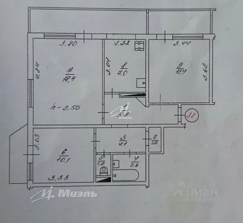 3-к кв. Севастополь ул. Степаняна, 1 (77.0 м) - Фото 2