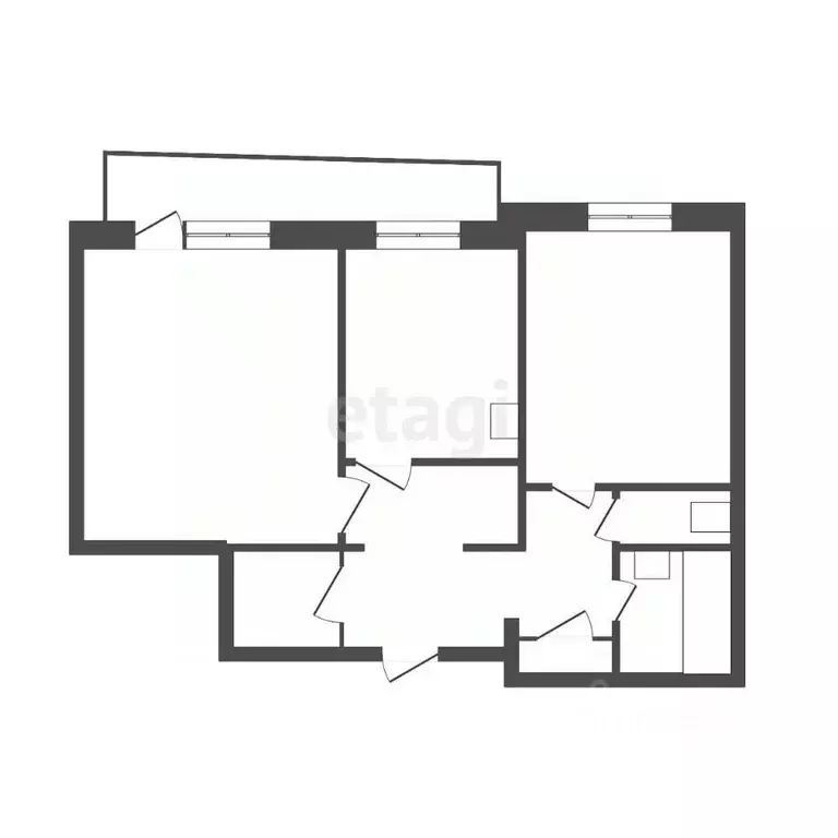 2-к кв. Бурятия, Улан-Удэ ул. Гагарина, 77 (48.3 м) - Фото 1