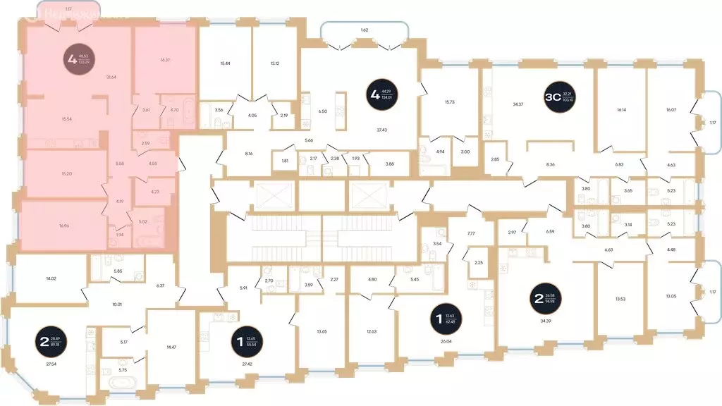 4-комнатная квартира: Уфа, улица Рихарда Зорге, 73/1 (133.29 м) - Фото 1