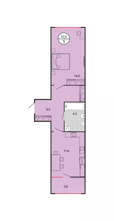 1-к кв. Ставропольский край, Михайловск Шпаковский район, пер. ... - Фото 1