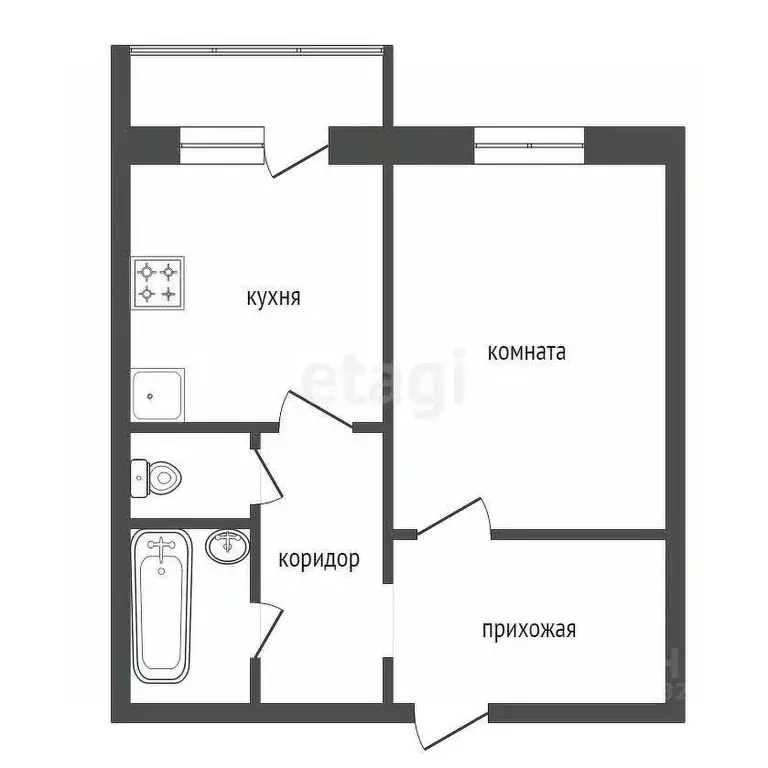 1-к кв. Красноярский край, Красноярск ул. Дмитрия Мартынова, 37 (35.9 ... - Фото 1