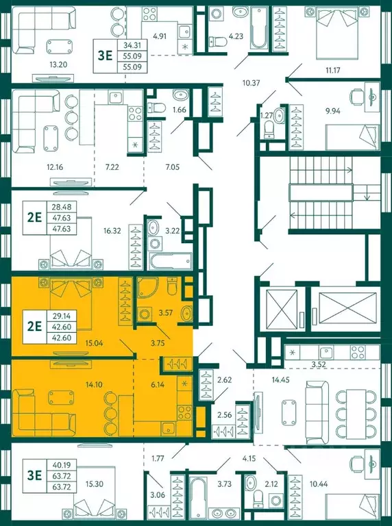 1-к кв. Башкортостан, Уфа Зеленая Роща жилрайон, Терле Парк жилой ... - Фото 2