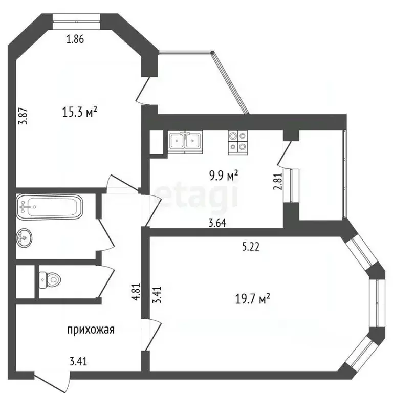 2-к кв. Московская область, Воскресенск ул. Зелинского, 10а (60.2 м) - Фото 2