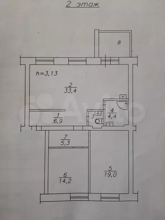 2-к. квартира, 88,3 м, 2/5 эт. - Фото 0