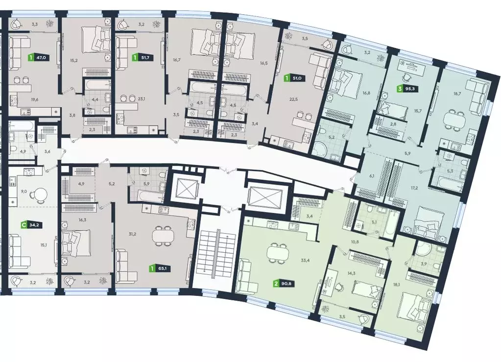 2-к кв. Свердловская область, Екатеринбург ул. Машинная, 1в/2 (90.8 м) - Фото 1