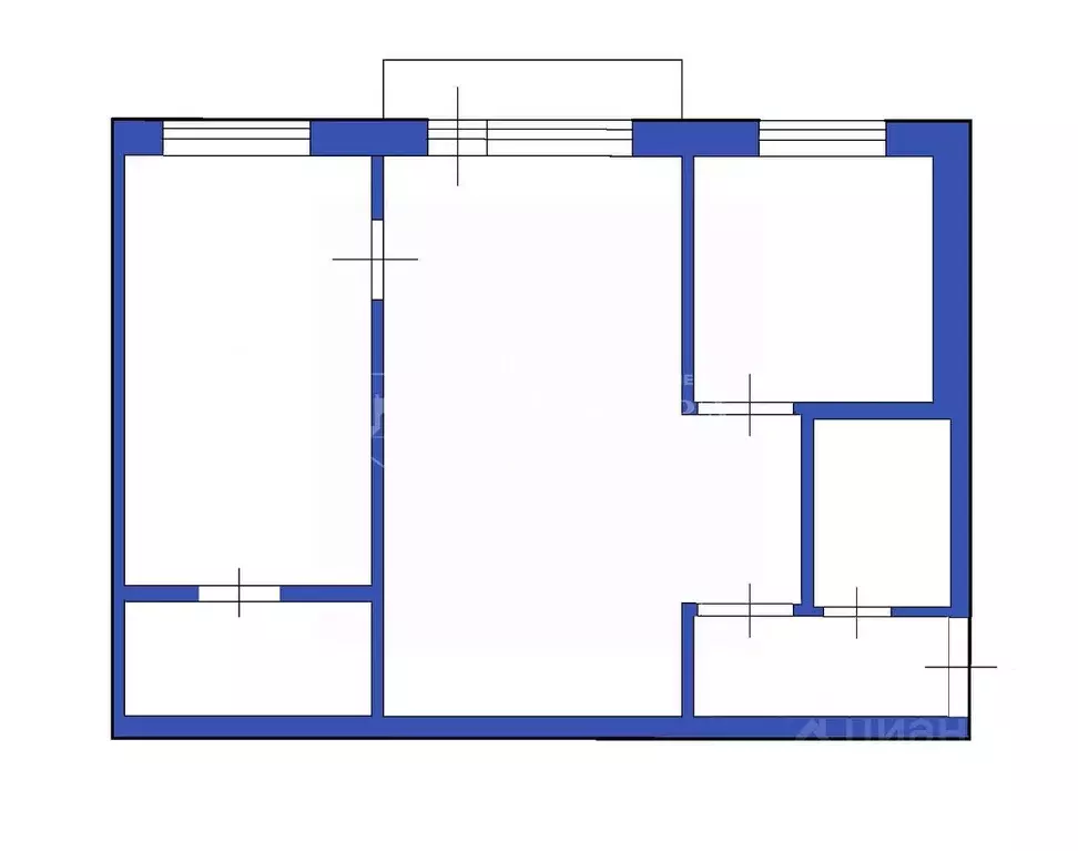 2-к кв. Кемеровская область, Кемерово просп. Шахтеров, 49 (42.8 м) - Фото 1