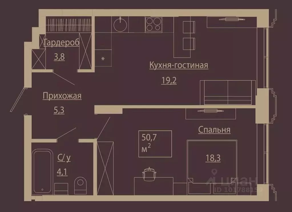 2-к кв. Новосибирская область, Новосибирск ул. Чаплыгина, 54 (50.6 м) - Фото 0