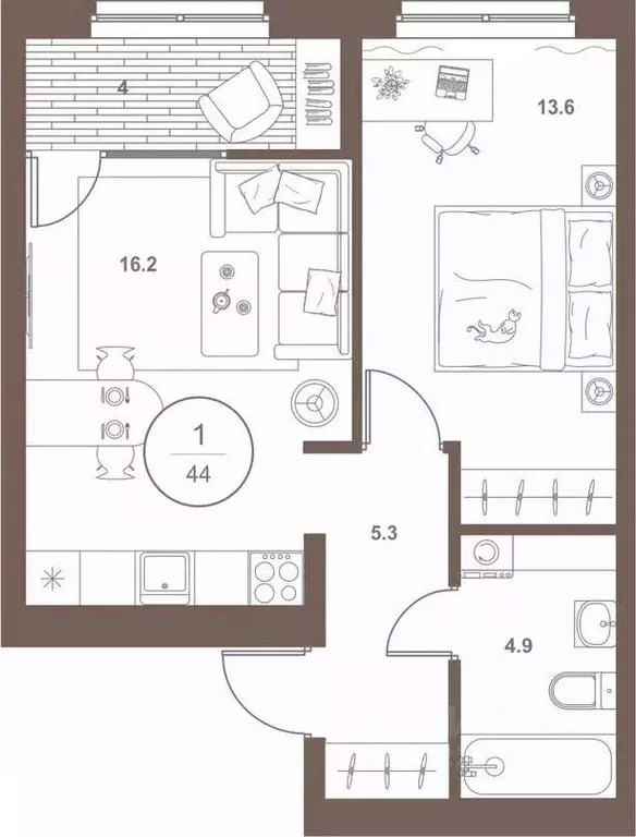 1-к кв. Пензенская область, Пенза Арбеково жилрайон, Дальнее Арбеково ... - Фото 2