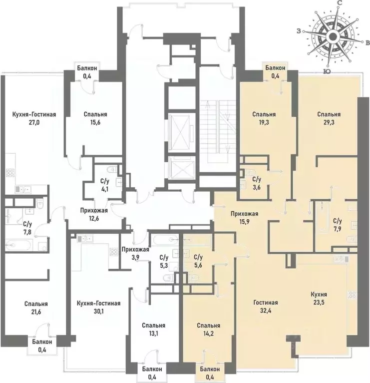 4-к кв. Москва ул. Матросская Тишина, 12 (152.5 м) - Фото 1