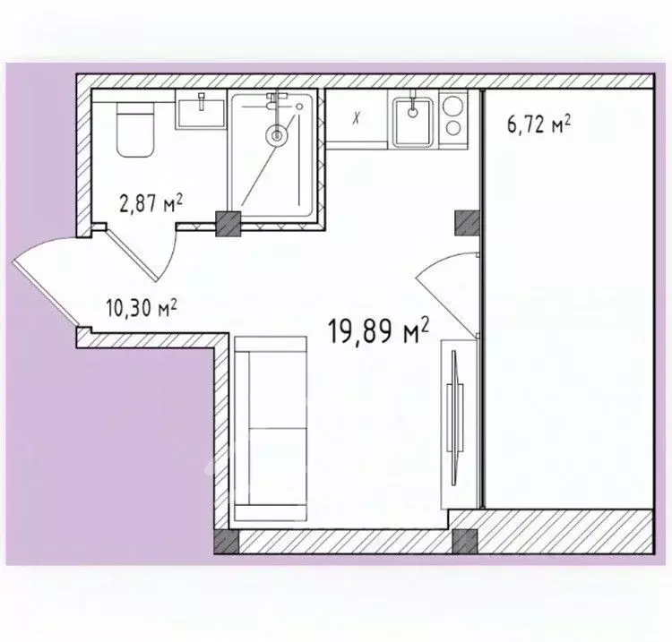 Студия Крым, Сакский район, с. Штормовое ул. Набережная, 30 (13.79 м) - Фото 2
