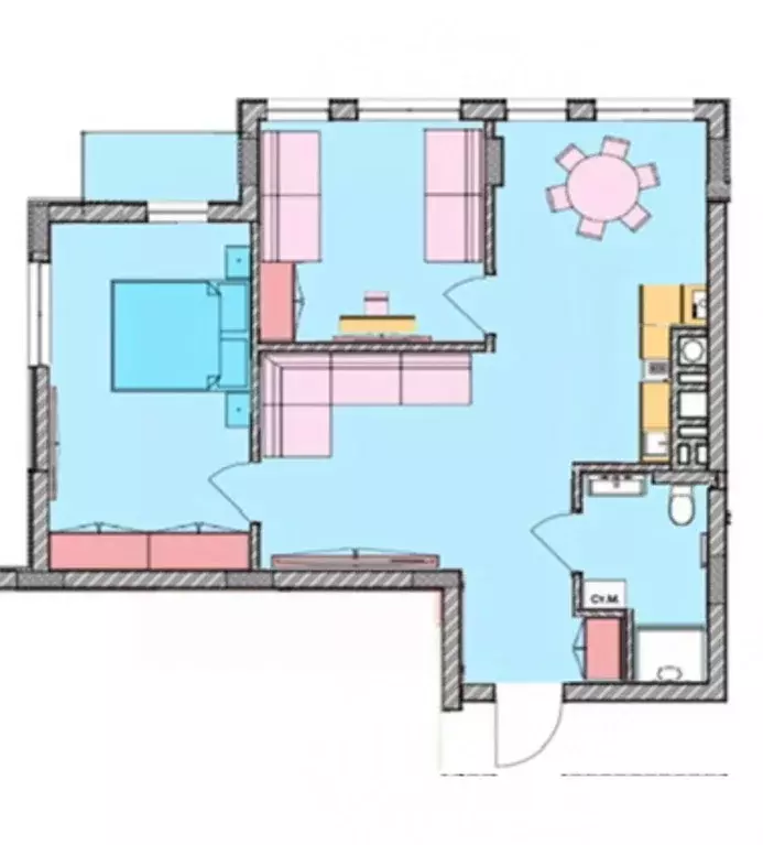 3-к кв. Калининградская область, Зеленоградск ул. Гагарина, 85к3 (63.2 ... - Фото 2