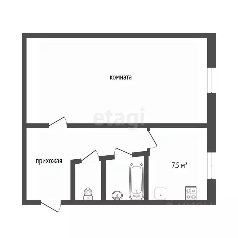 1-к кв. Московская область, Дубна Тверская ул., 11 (30.8 м) - Фото 2