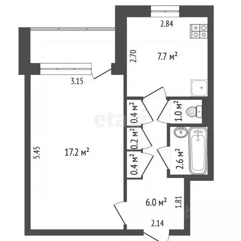 1-к кв. Ямало-Ненецкий АО, Новый Уренгой Советский мкр, 5/2 (35.5 м) - Фото 1