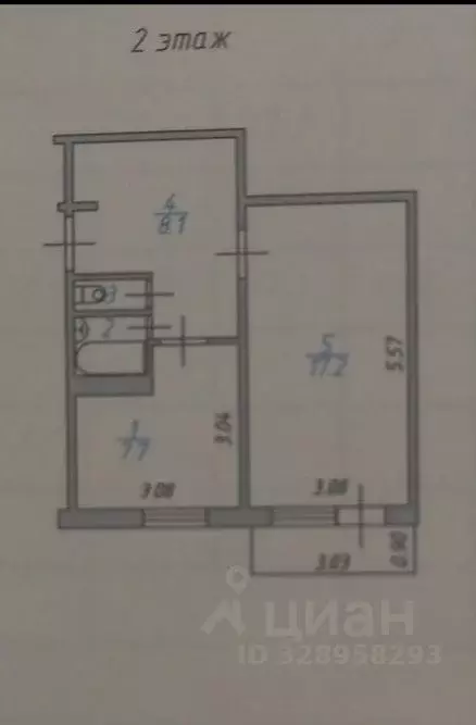 1-к кв. Ивановская область, Кохма ул. Ивановская, 61 (36.0 м) - Фото 1