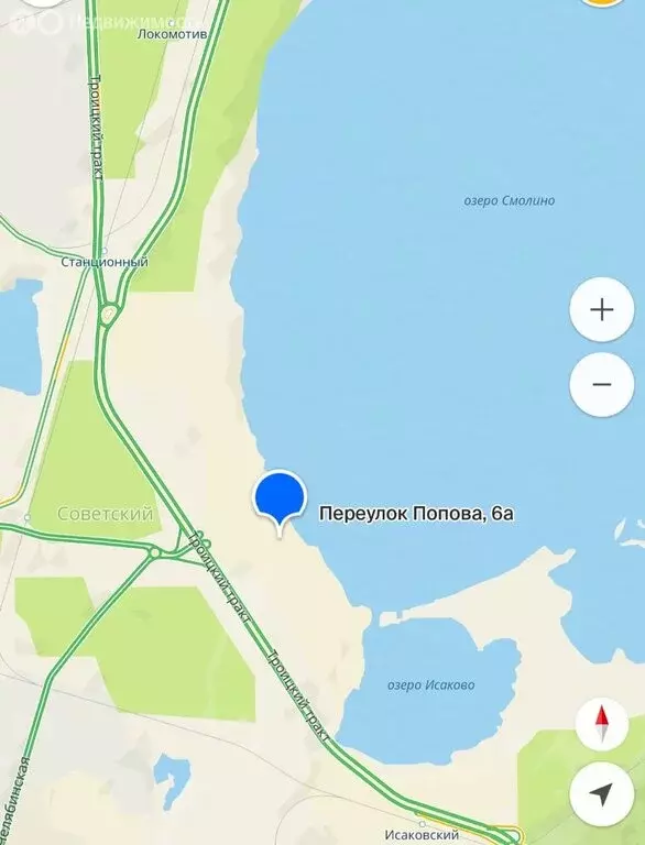 Участок в Челябинск, посёлок Смолино, переулок Попова, 6А (7.3 м) - Фото 0