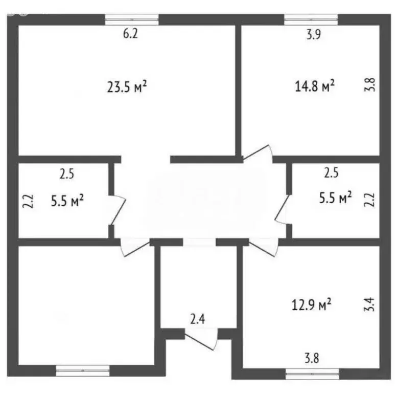 Дом в село Пушкарное, квартал Пушкарное-78 (110 м) - Фото 1