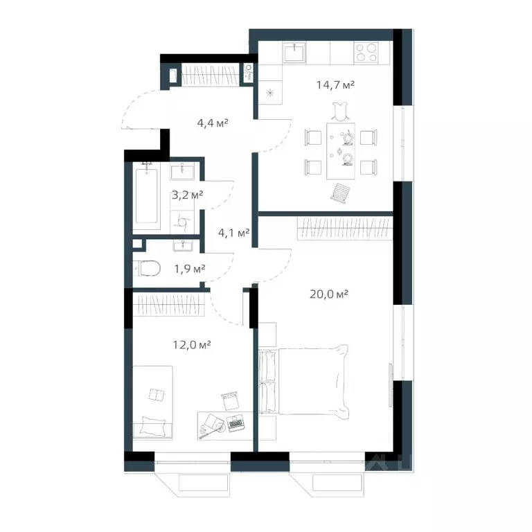 2-к кв. Приморский край, Владивосток Дом на Востоке жилой комплекс, ... - Фото 0