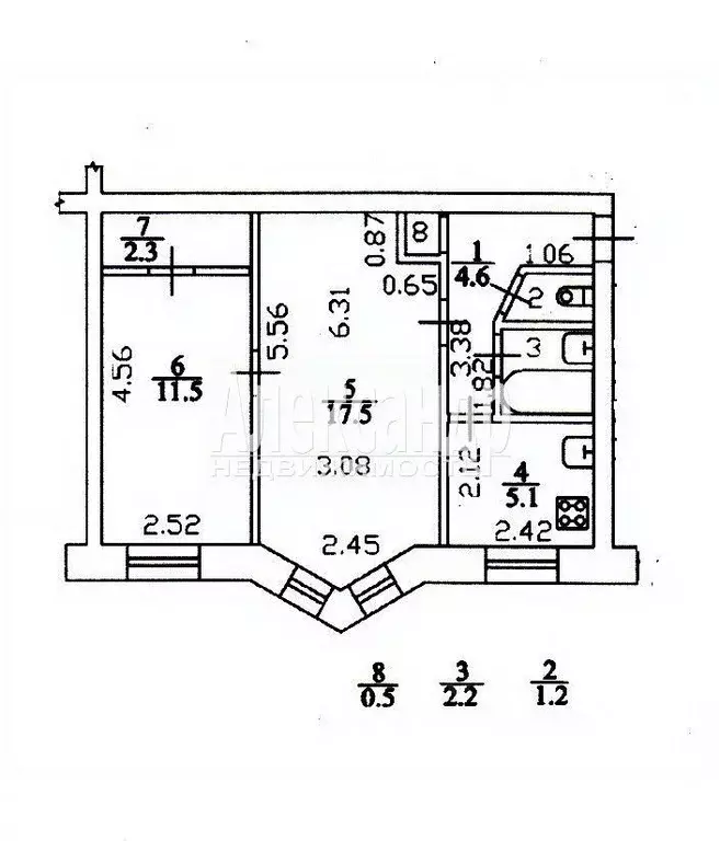 2-к кв. Санкт-Петербург ул. Ленсовета, 89 (44.9 м) - Фото 0