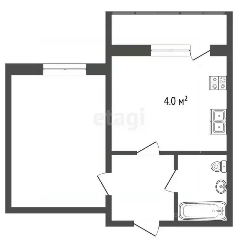 1-к кв. Крым, Ялта ул. Красноармейская, 36Бк2 (42.7 м) - Фото 2
