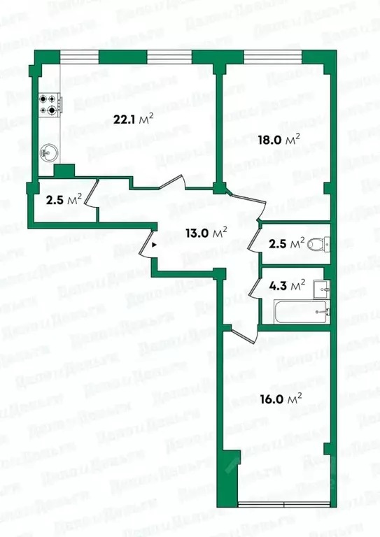 3-к кв. Кировская область, Киров Московская ул., 83 (76.6 м) - Фото 1