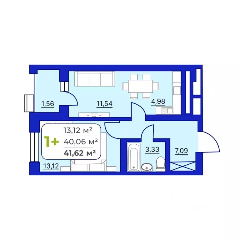 1-к кв. Башкортостан, Уфа Йондоз мкр,  (41.62 м) - Фото 1