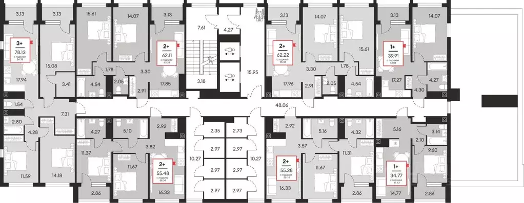 2-к кв. Ханты-Мансийский АО, Нефтеюганск ул. Нефтяников, 48А (55.28 м) - Фото 2