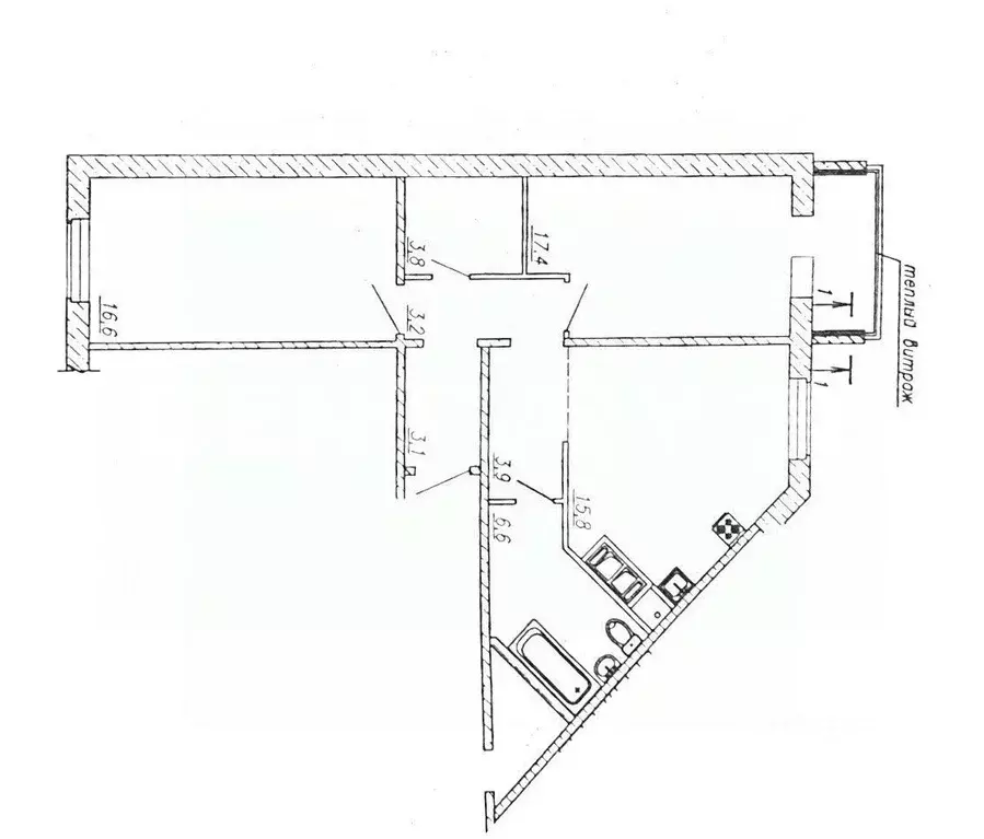 2-к кв. Чувашия, Чебоксары ул. Николая Рождественского, 8 (70.2 м) - Фото 2