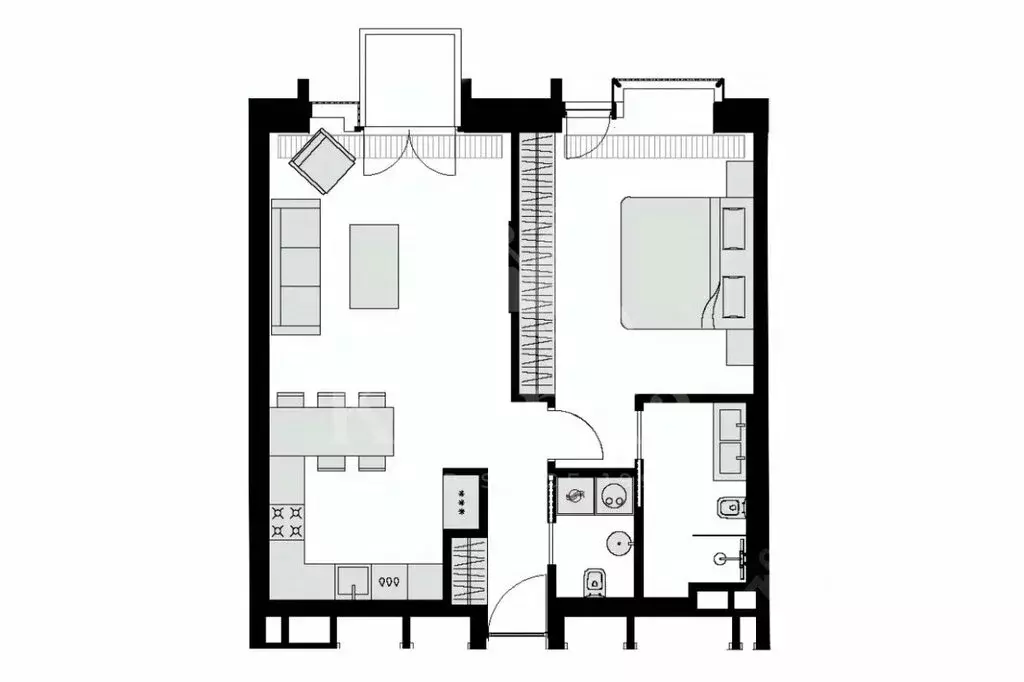 2-комнатная квартира: Москва, улица Братьев Фонченко, 1к8 (63.5 м) - Фото 1