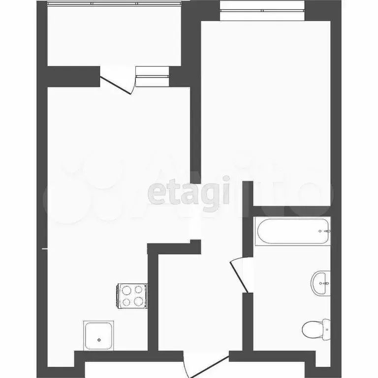1-к. квартира, 40 м, 8/13 эт. - Фото 0
