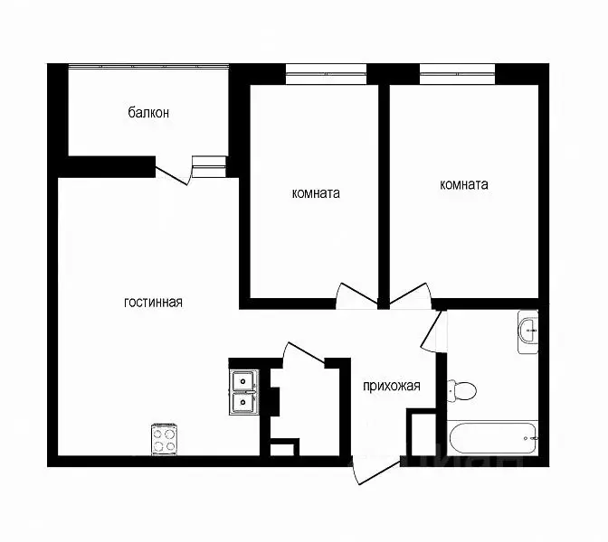 2-к кв. Тюменская область, Тюмень Родниковая ул., 2 (57.0 м) - Фото 2